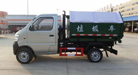 楚胜牌长安汽油机车厢可卸式垃圾车