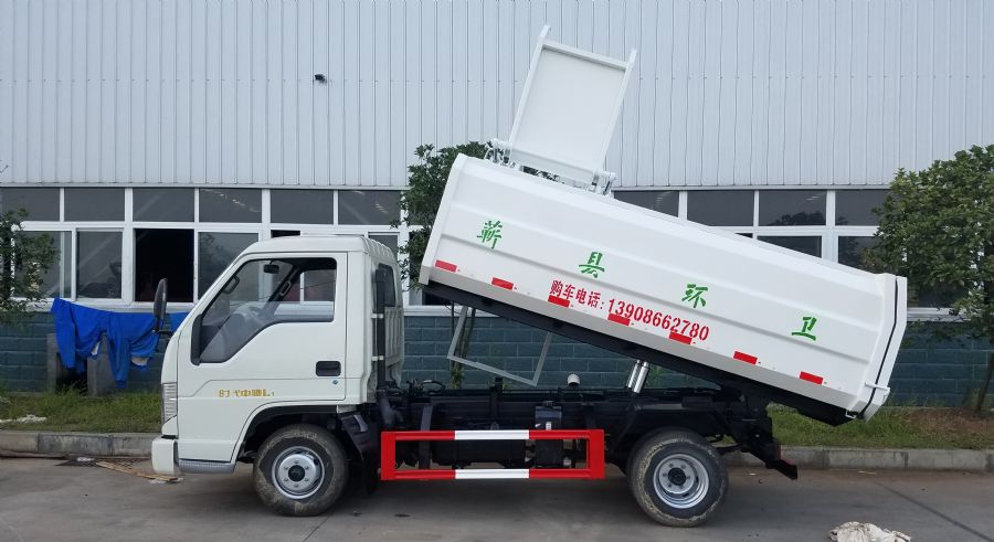 福田4立方米(挂桶)自装卸式垃圾车