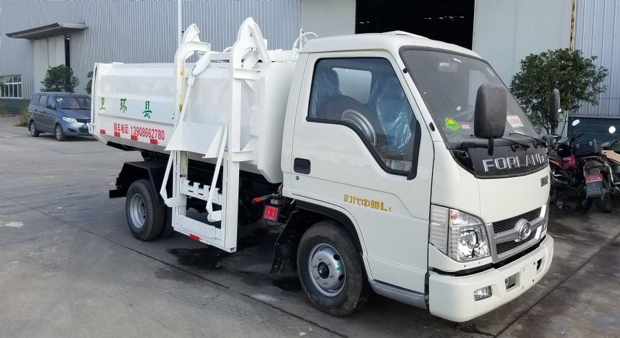福田4立方米(挂桶)自装卸式垃圾车