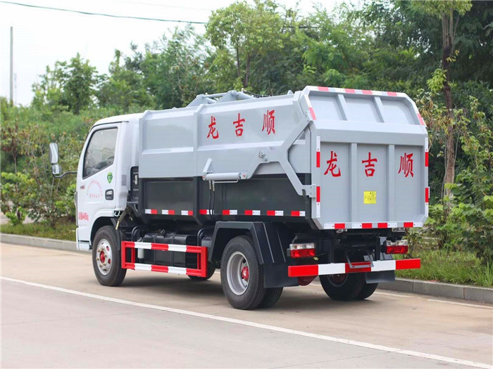 蓝牌5方全推板自装卸式(挂桶)垃圾车